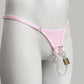 Mesh Support Thong For Chastity Cage (Pink)