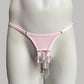 Male Mesh Chastity Cage Support Thong (Pink)