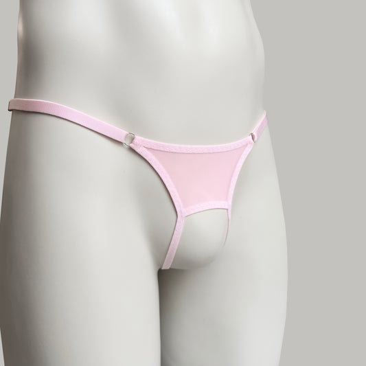 Crotchless Mesh Panties (Pink)