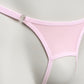 Crotchless Mesh Thong (Pink)