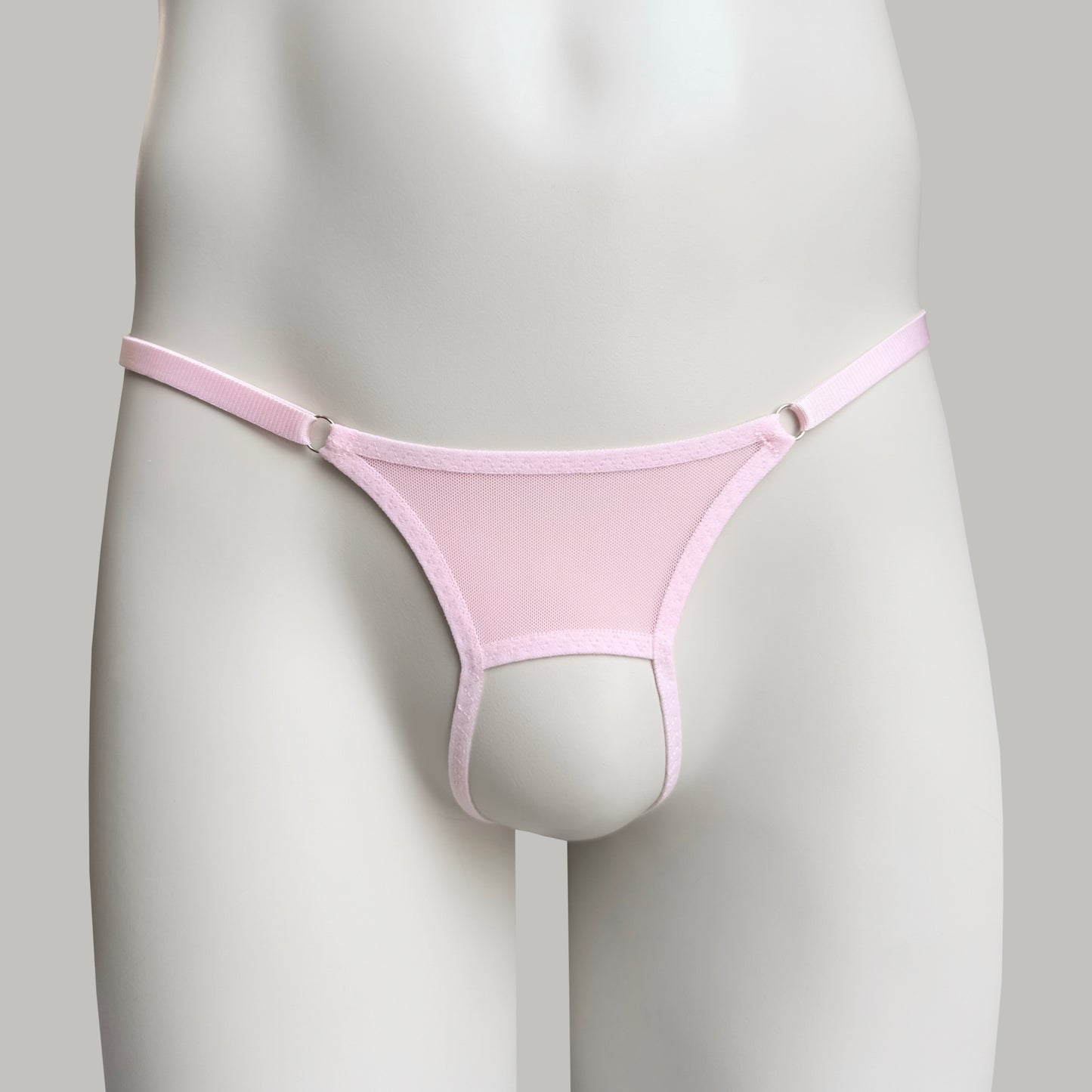 Crotchless Mesh Thong (Pink)