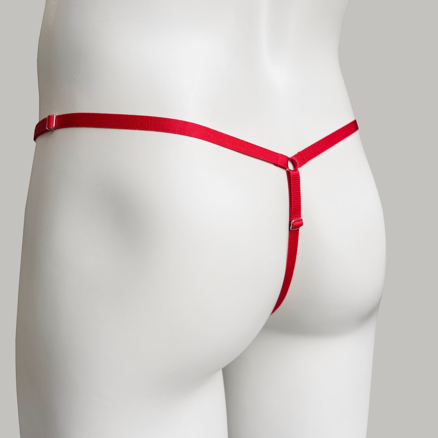 Mesh Support Thong For Chastity Cage (Red)