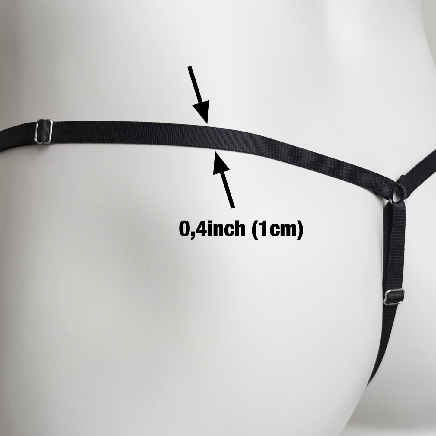 Mesh Support Thong For  Chastity Cage (Black)