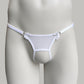 Crotchless Mesh Thong With Bows (White)