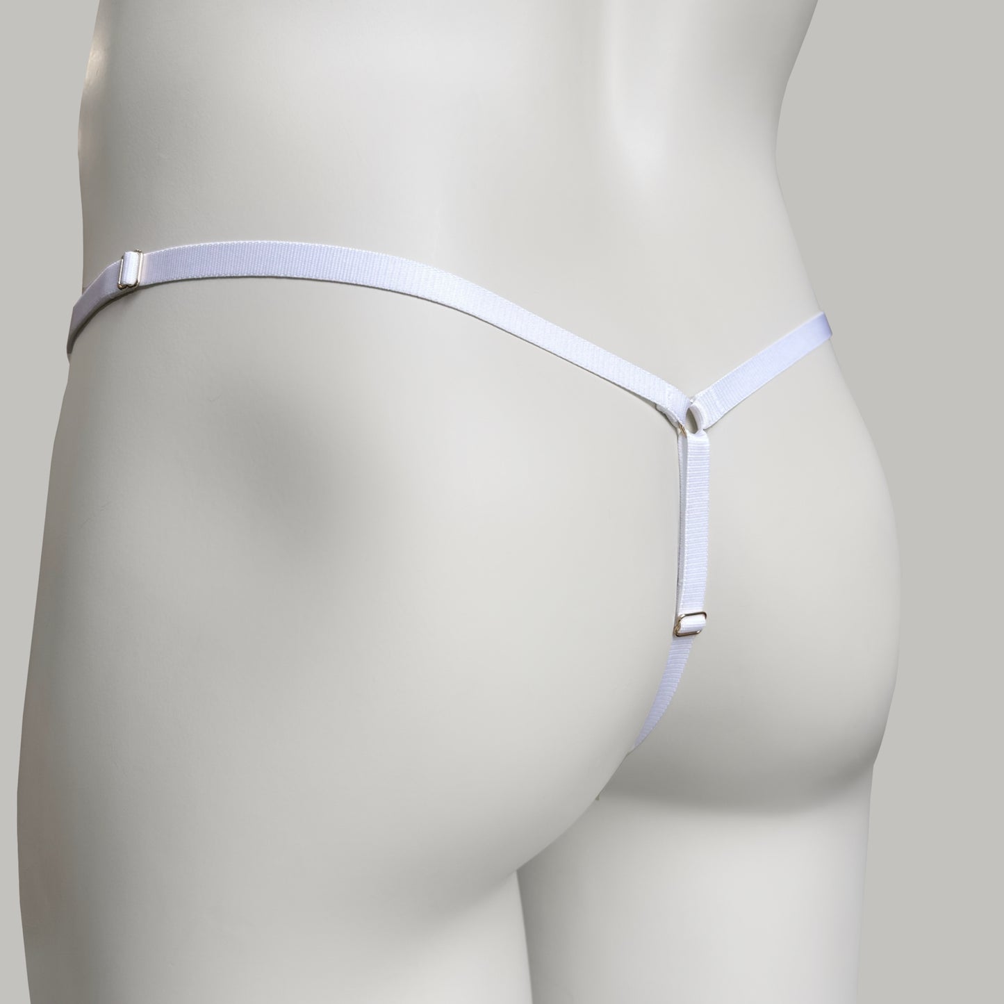 Mesh Support Thong For Chastity Cage (French Maid)