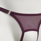 Crotchless Mesh Thong (Burgundy)
