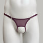 Crotchless Mesh Thong (Burgundy)
