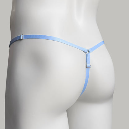 Mesh Support Thong For Chastity Cage (Sky Blue)