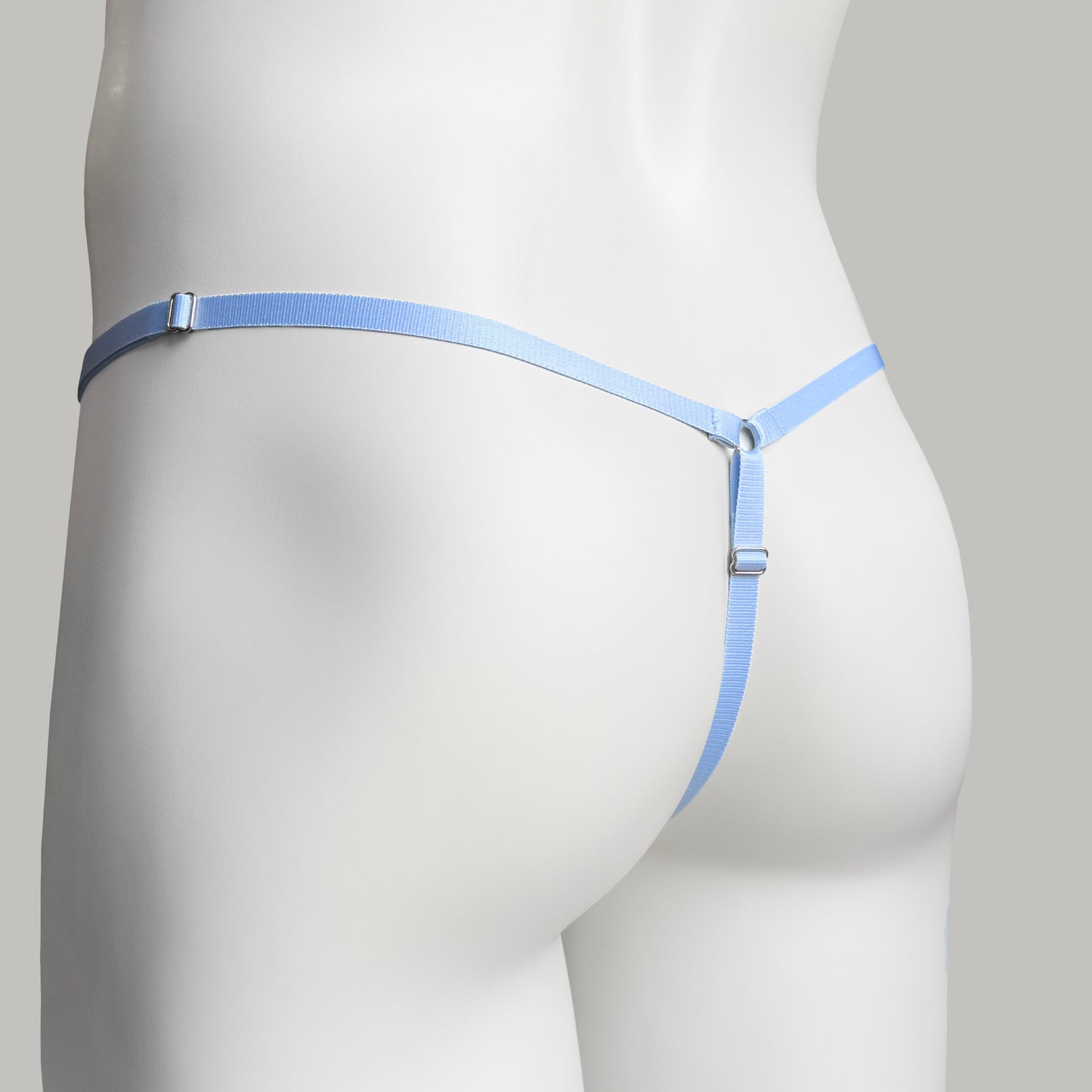 Mesh Support Thong For Chastity Cage (Sky Blue)