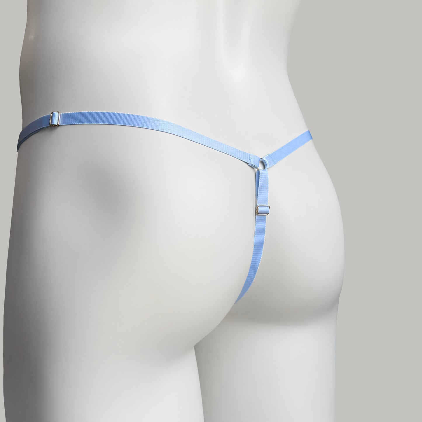 Mesh Support Thong For Chastity Cage (Sky Blue)