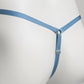 Crotchless Mesh Thong (Dusty Blue)
