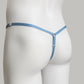 Mesh Support Thong For Chastity Cage (Dusty Blue)