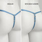 Mesh Support Thong For Chastity Cage (Dusty Blue)