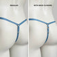 Male Mesh Chastity Cage Support Thong Dusty Blue