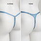 Mesh Support Thong For Chastity Cage (Dusty Blue)