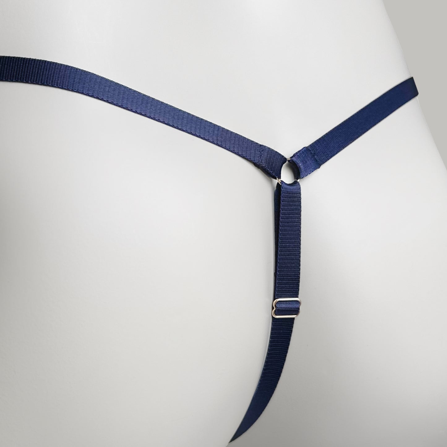 Mesh Support Thong For Chastity Cage (Navy)