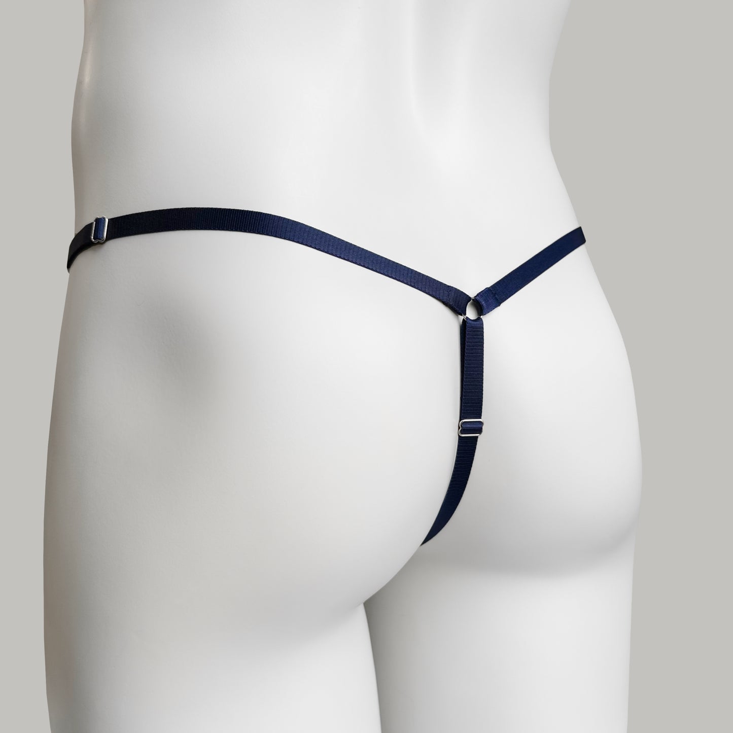 Mesh Support Thong For Chastity Cage (Navy)