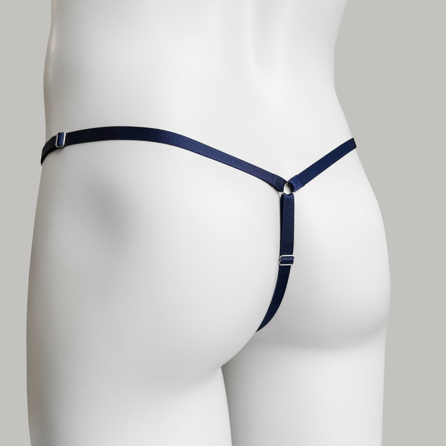 Mesh Support Thong For Chastity Cage (Navy)
