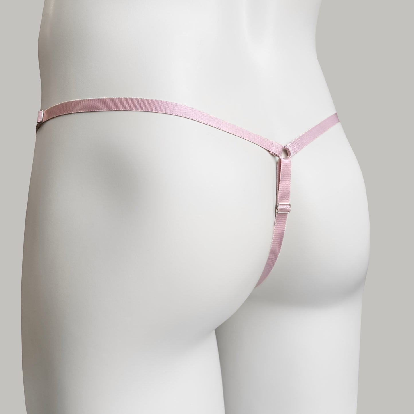 Mesh Support Thong For Chastity Cage (Dusty Rose)