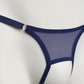 Crotchless Mesh Thong (Navy)