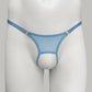 Crotchless Mesh Thong (Dusty Blue)