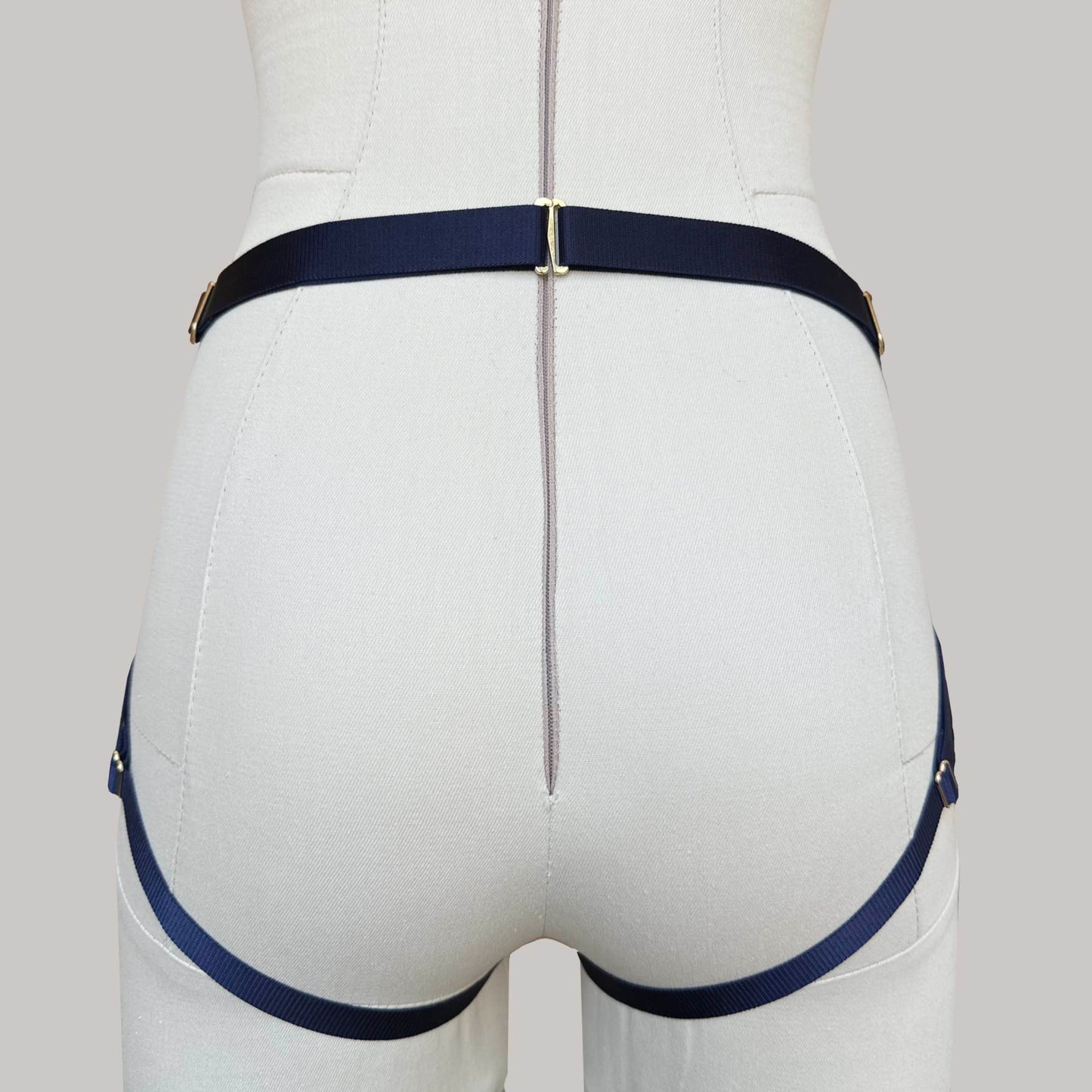 Elastic Strap On Harness "Selene" (Navy)