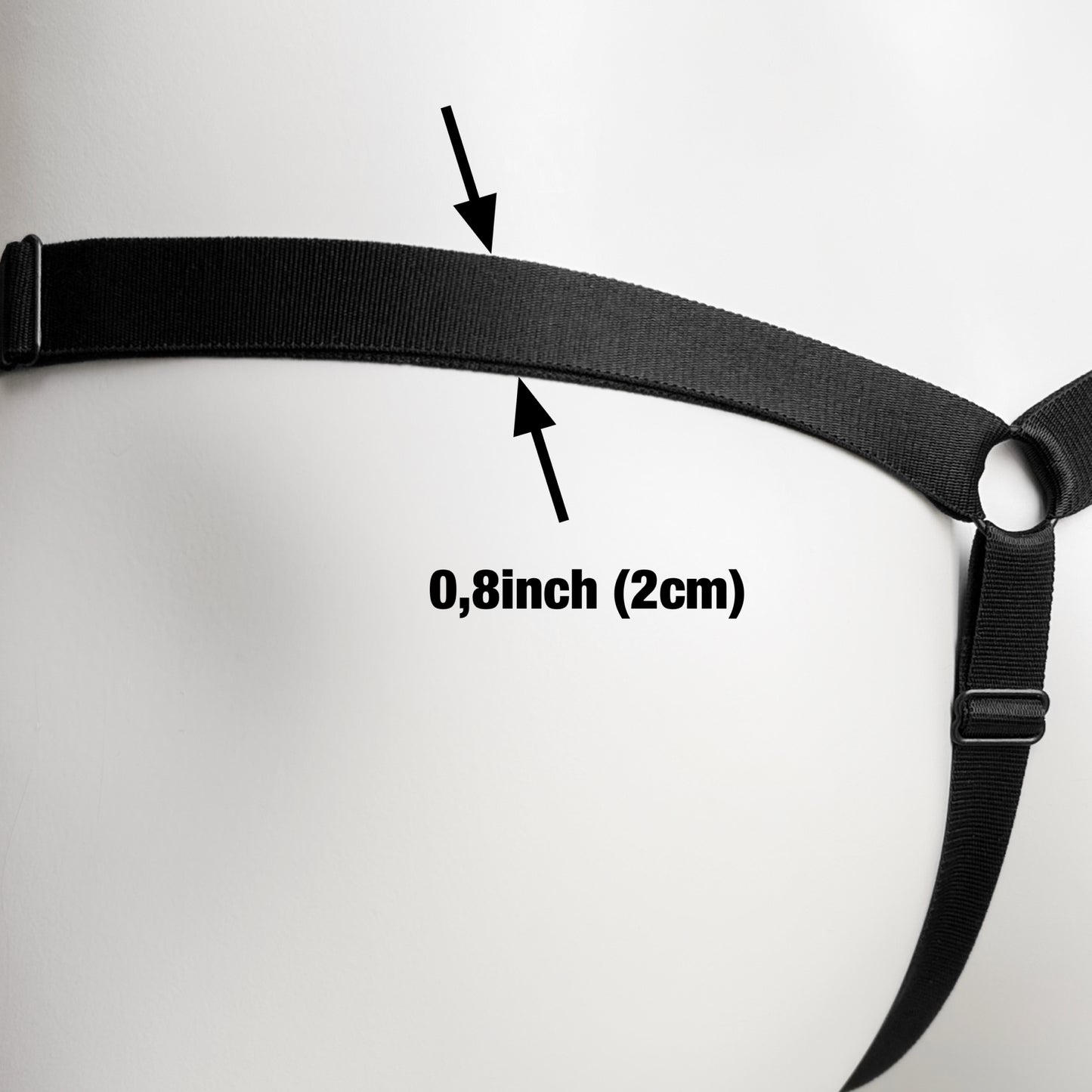 Monochrome Three Straps Support Belt For Chastity Cage (Black)