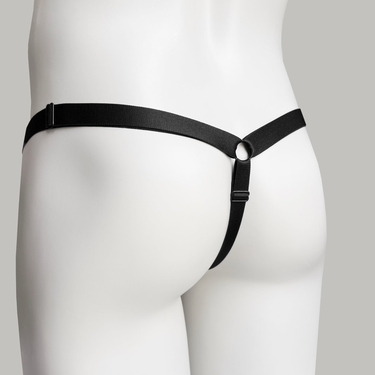 Monochrome Three Straps Support Belt For Chastity Cage (Black)