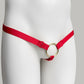 Monochrome Three Straps Support Belt For Chastity Cage (Red)