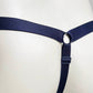 Monochrome Three Straps Chastity Cage Support Belt Navy