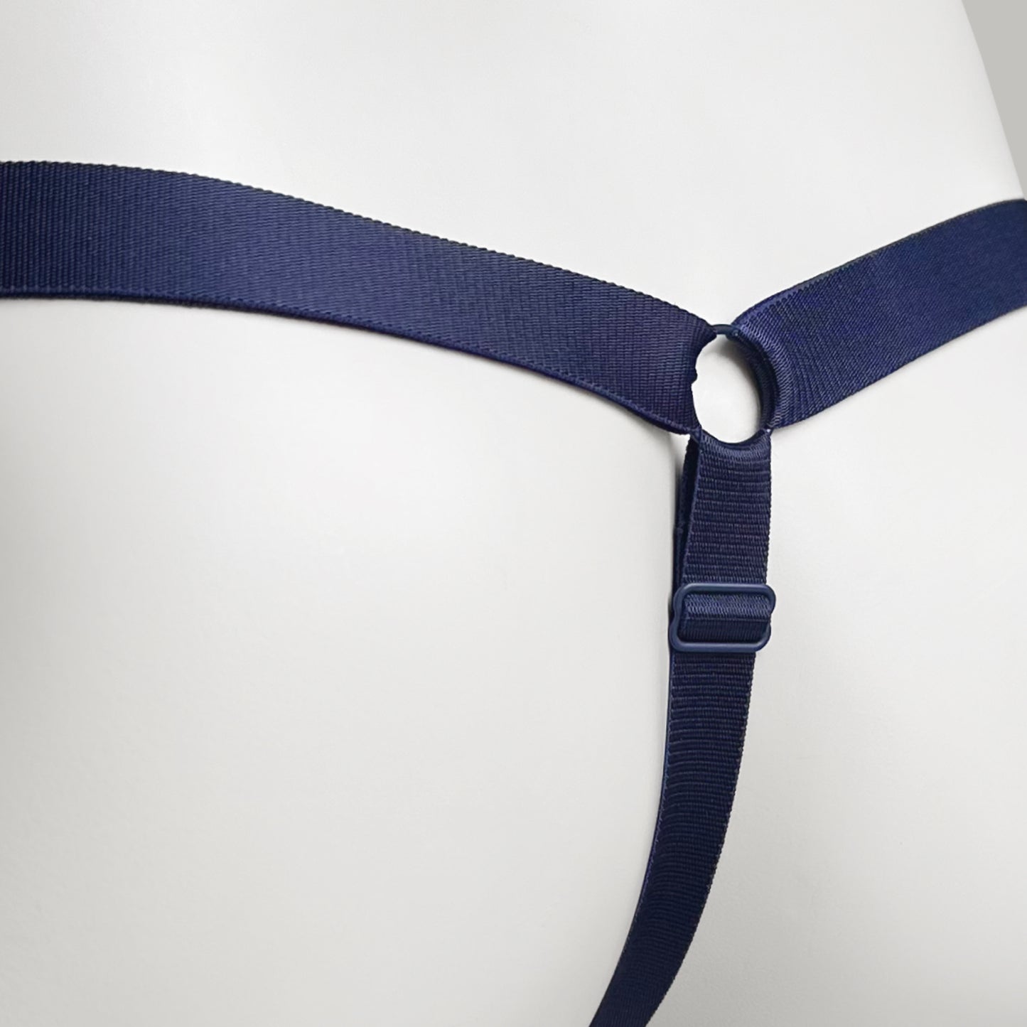 Monochrome Three Straps Support Belt For Chastity Cage (Navy)