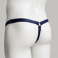 Monochrome Three Straps Support Belt For Chastity Cage (Navy)