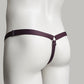 Monochrome Three Straps Support Belt For Chastity Cage (Burgundy)