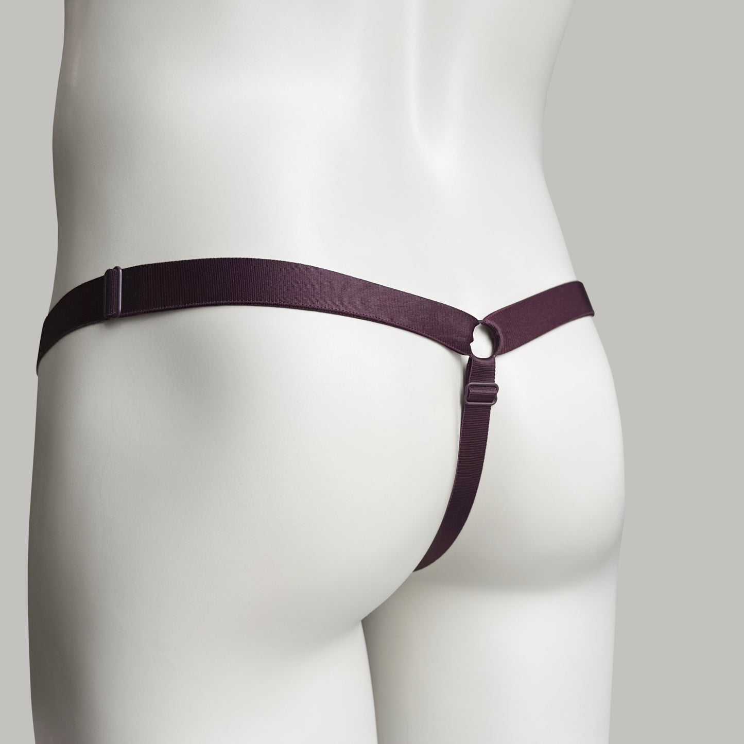 Monochrome Three Straps Support Belt For Chastity Cage (Burgundy)