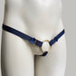 Male Sissy Three Straps Chastity Cage Support Belt Black