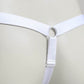 Monochrome Three Straps Chastity Cage Support Belt White