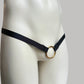 Monochrome Two Straps Chastity Cage Belt Navy
