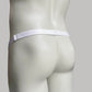 Monochrome Two Straps Chastity Cage Belt White