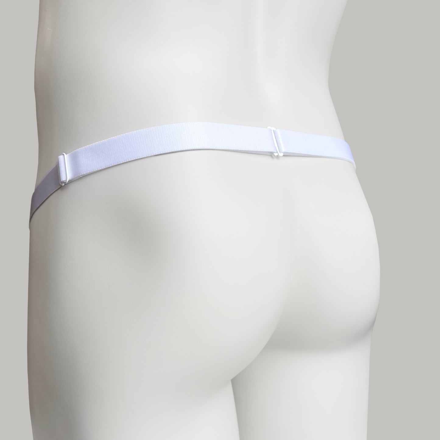 Monochrome Two Straps Support Belt For Chastity Cage (White)