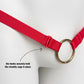 Monochrome Two Straps Support Belt For Chastity Cage (Red)