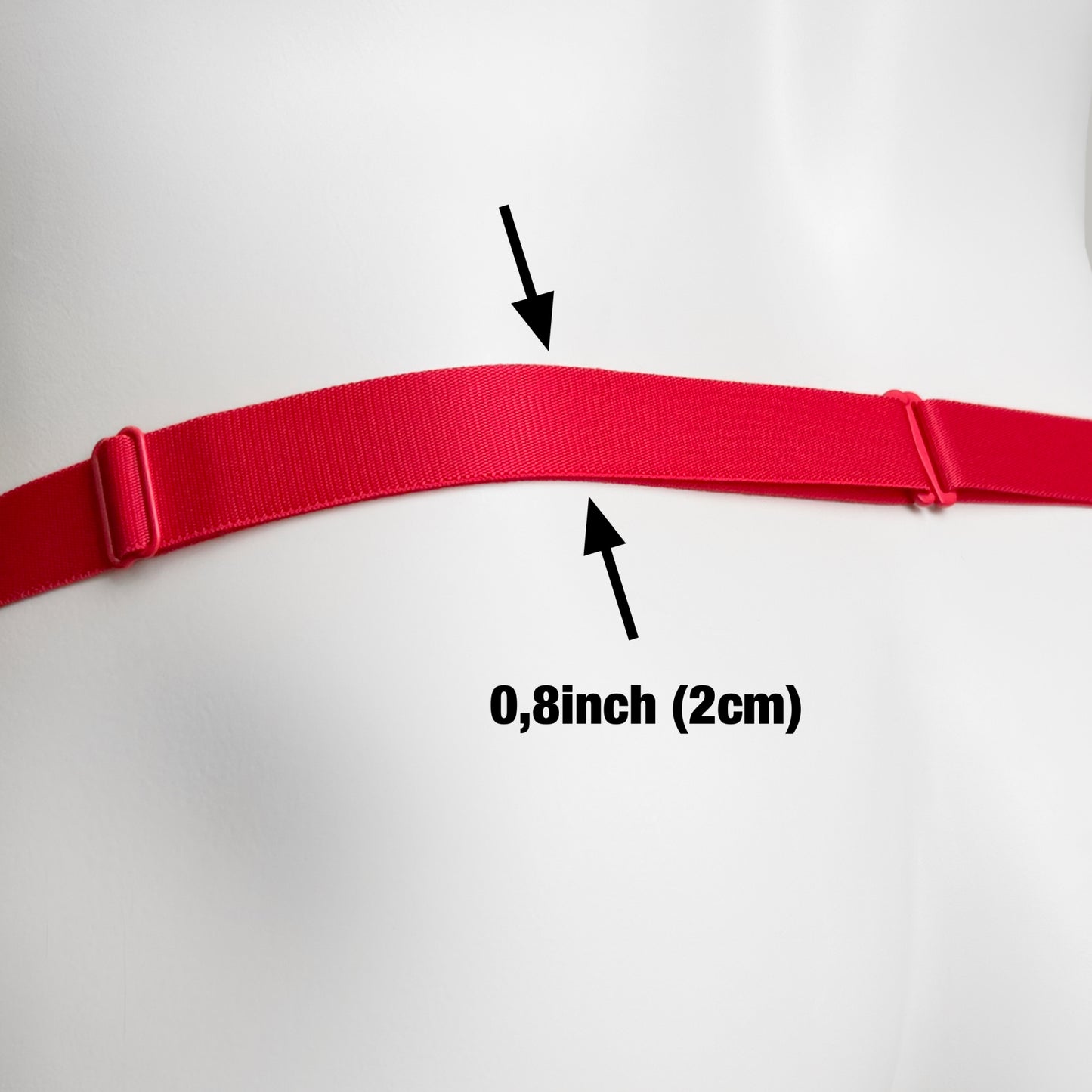 Monochrome Two Straps Support Belt For Chastity Cage (Red)