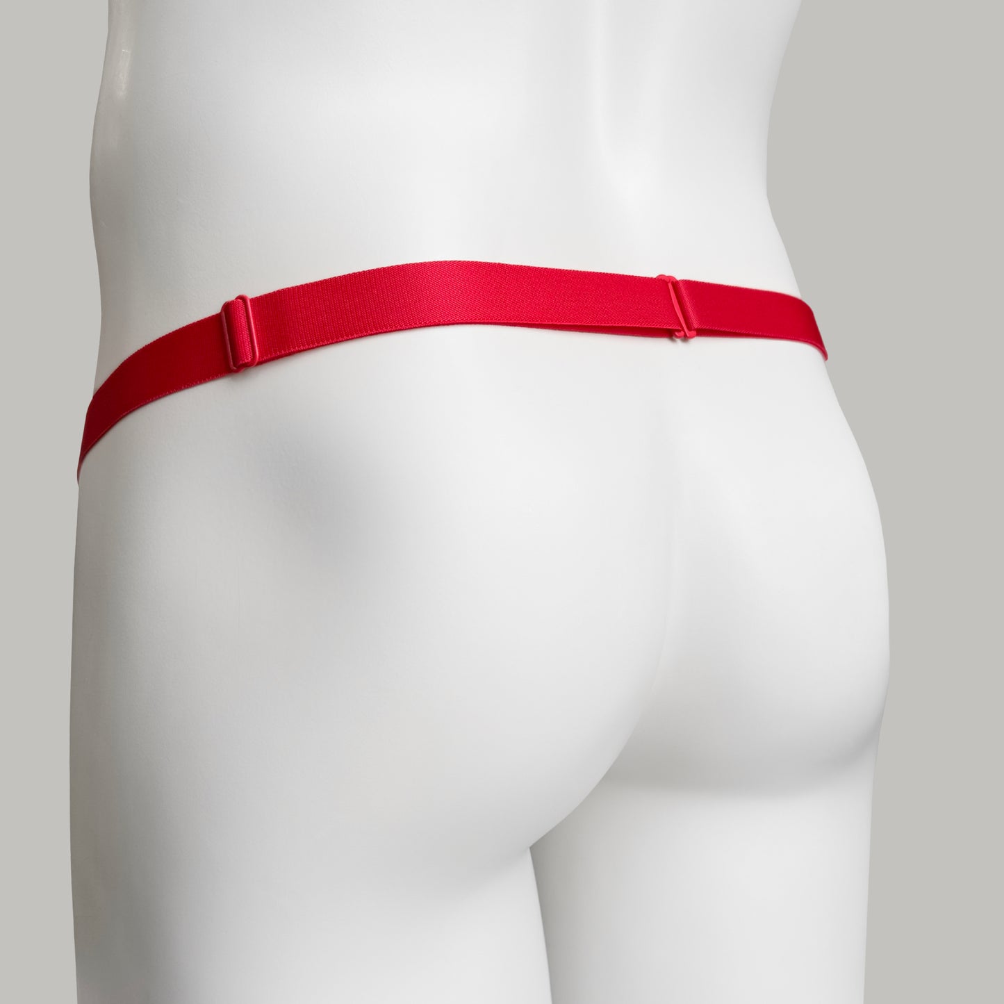 Monochrome Two Straps Support Belt For Chastity Cage (Red)