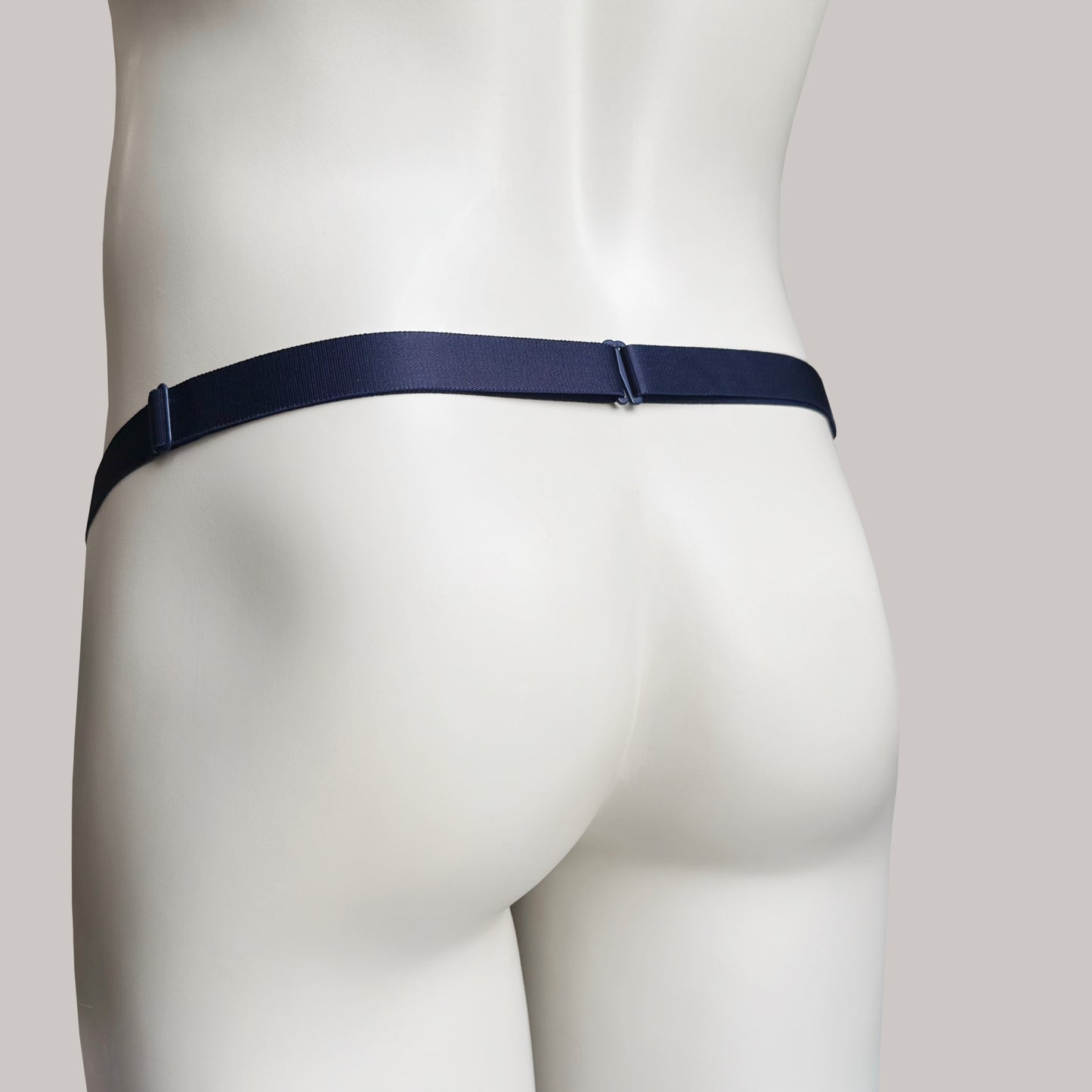 Monochrome Two Straps Support Belt For Chastity Cage (Navy)