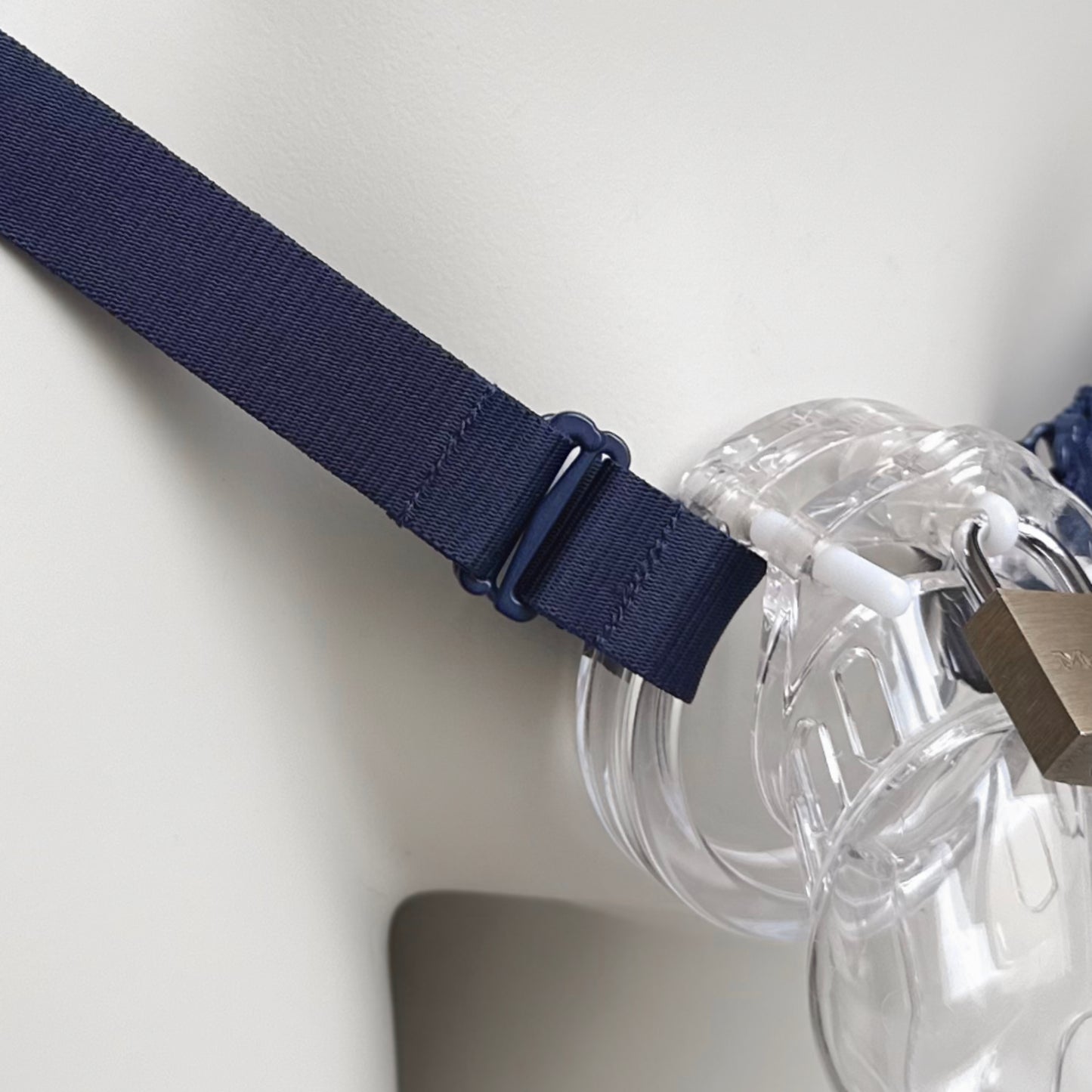 Monochrome Two Straps Support Belt For Chastity Cage (Navy)