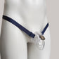 Monochrome Two Straps Chastity Cage Belt (Navy)