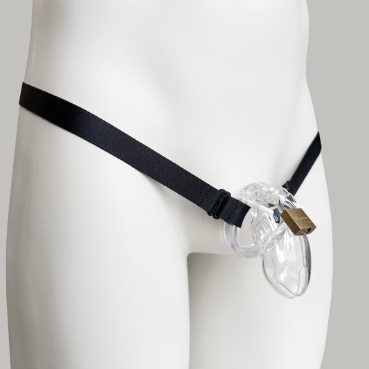Monochrome Two Straps Support Belt For Chastity Cage (Black)