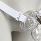 Monochrome Two Straps Chastity Cage Belt White