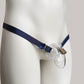 Two Straps Sissy Chastity Cage Support Belt (Navy)