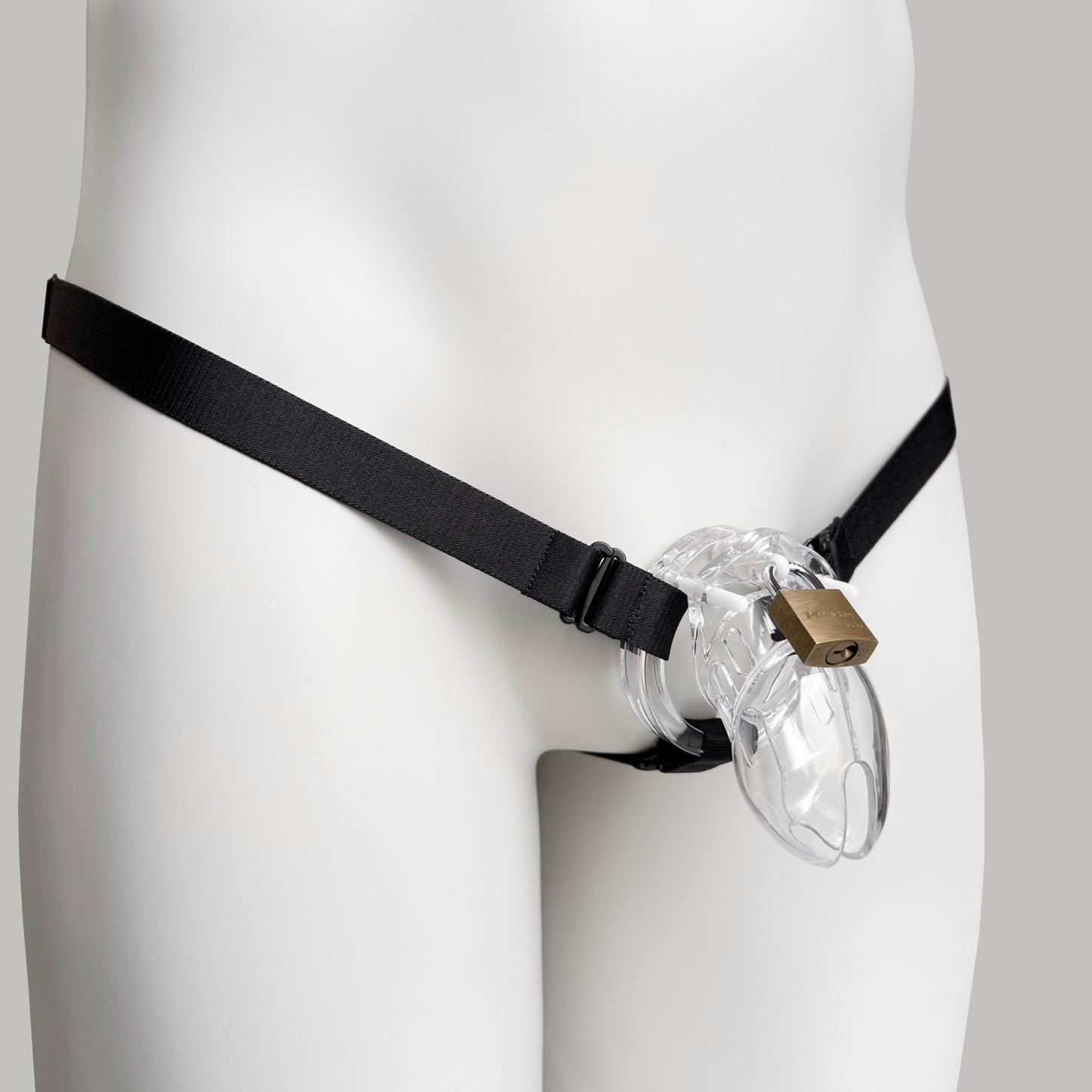 Monochrome Three Straps Support Belt For Chastity Cage (Black)