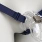 Monochrome Three Straps Support Belt For Chastity Cage (Navy)